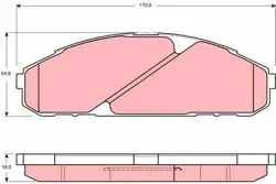 Ön Fren Balatası Nissan Patrol Gr I 2.8 4.2 88-98