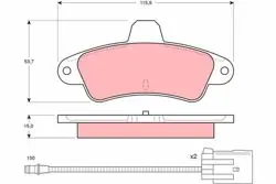 Arka Fren Balatası Cougar 98-01 Mondeo 93-00 Fişli + ABS li