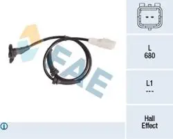 ABS Sensörü Ön (Sağ / Sol) P307 Em P307 Ym P3008 Rcz P308 P5008 C4 C4 II Ds4 Ds5