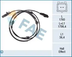 Arka ABS Sensörü P407 C5 III C6 3,0 V6 / 2,2Hdı / 2,7Hdı / 1.8 / 2.0 / 1.6 HDI / 2.0 HDI 04 -