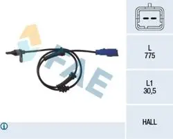 ABS Sensörü Arka P1007 C2 C3 C3 II C3 Plurıel Boy:720mm