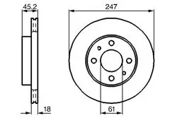 Ön Fren Aynası Havalı Nissan Almera 95-00 (247X4)