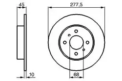 Arka Fren Disk Aynası Düz Nissan Primera (P11) 1.6 2.0 96-02 (278X4)