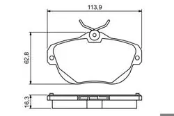 Arka Fren Balatası C5 III C6 05-2,2 HDI 2,7 HDI 3,0 V6 (Wva 24462) Ölçü: (113,7*62,7*16,7 mm)