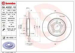 Fren Diski Arka (Audi A4 05-08 Seat Exeo 09-14)