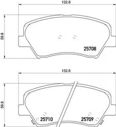 Fren Balatası Ön Hyundai Elantra 2011-/ Elantra 2016-/ i30 2011-/ Santafe 13-/ Kia Optıma 2012-/ Cerato 2015-/ Ceed 12-/ Carens 12-/