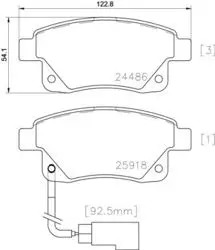 Fren Balatası Arka (Tek Kablolu) (Aksesuarlı) Ford Transit V347 2.4 TDCI 06-12