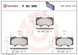 Balata Fren Ön-(Toyota Hilux Vıgo 08-14 4×2 / Hilux Revo 16 / 4×2-4×4 Pajero 3.2 Dıd 07 /