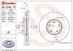 Fren Disk Ön Hava Kanallı 308-5 (Ford Tourneo Custom V362 V363 13 -)