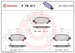 Balata Fren Arka-(Subaru Forester 97 / 02 / Impreza 98 / 05 / Legazy 98 / 03 / Outback 00 / 03)