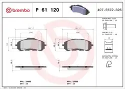 Fren Balatası Disk Çapı 283mm (Peugeot 308 II 1.2Vtı 1.2Thp 1.6 HDI 2.0 HDI 13 -)