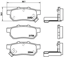 Balata Fren Arka-(Honda Civic 96 / 00 / Jazz 02 / 10 / Rover 90 /)