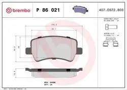 Fren Balatası Arka (Ford S / Max 1.8 TDCI 2.0Tdcı 2.0 06 / Volvo S60-S80-Xc60-Xc70-V60-V70 (09-17) (Freelander II 13 Evoqu 12)