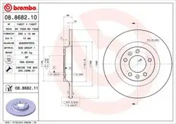 Fren Diski Arka [290 / 12-10 mm]-(Peugeot 407 1.6 HDI 1.8 2.0 2.0Hdı)