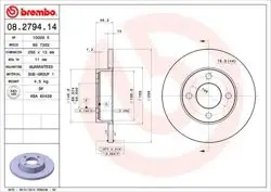 Fren Diski Ön Düz 256 mm Audi 80 90 100 78-83