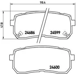 Fren Balatası Arka Hyundai H1 Starex 07-/ Ix55 3.8 V6 4×4 08-/ Kia Carnıval 06-/ Sorento 15-/