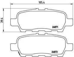 Fren Balatası Arka Nissan Qashqai J10 07-13 Xtrail T30 00-/ Xtrail T31 07-13 Parthfınder 13-/ Koleos 08-/ Juke 10-/ Suzuki Grand Vıt