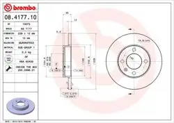 Fren Diski Ön 239×12 4×100 (VW Caddy 83-92 Golf 75-98 Passat 74-88 Polo CLS 96-00)