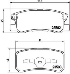 Balata Fren Arka-(Mitsubishi Asx 12 / / Outlander 12 / / Mazda-6 13 / )