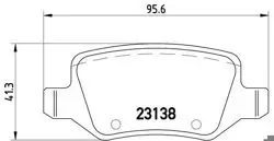 Fren Balatası Arka (Mercedes W168-W169-W245-W414 Vaneo) Wva 23138