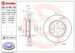 Fren Diski Ön Havalı (276-4)-(Mitsubishi Lancer 03 / 11 1.6) UV Coated