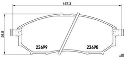 Fren Balatası Ön (Renault Kadjar 2015 / Nissan Qasqhaı 1.6-2.0 DCI 07-14 Low-Met
