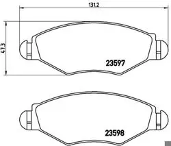 Fren Balatası Ön (Peugeot 206 1.4 1.4Hdı 1.6 01-Renault Kangoo 1.2 1.5 1.9) Low-Met