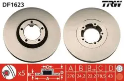 Ön Fren Aynası Havalı Transit Tourneo Transit 2.0 / 2,4 / 2,5D / 2.5 TD 94-00 15 Jant