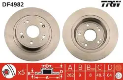 Arka Fren Aynası Düz Accord 09-14 282X5