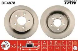 Fren Aynası Arka Grand Cherokee I 2.5 TD / 4,0I / 5,2 / 5,2I / 5,9I 91 99