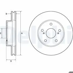 Ön Fren Diski (Aynası) Toyota Hilux Vıgo 2.5 2005 2015 (Paslanmaz Boyalı) / (275X5)