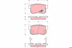Arka Fren Balatası Honda Civic 2001- CRV 2001-2007 / Accord 1998-2008 / Frv 04-