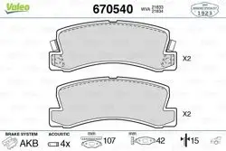 Arka Fren Balatası Toyota Avensis 97-03 Camry 91-97 Celıca 93-99 Lexus 300 00-03 Vısta 90-