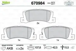 Arka Fren Balatası Toyota Avensis 97-03 Camry 91-97 Celıca 93-99 Lexus 300 00-03 Vısta 90-