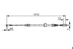 El Fren Teli On 1435 / 285 Lt 28 Dingil Uzunlugu 3000 mm Tek Tekerlek 97 -