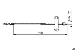 El Fren Teli On (Sağ / Sol) Transit V184 2,4Tdcı 00-06 A,Ceker Uzun Sase Uzunluk: 1534mm