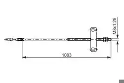 El Fren Teli On (Sağ / Sol) Transit V184 2,0Tdcı / 2,4Tdcı 00-06 A,Ceker Kısa şase Uzunluk: 1083mm