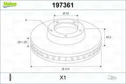 Ön Fren Diski Vectra C 4 / 2002-9 / 2005 / Vectra C Fl 10 / 2005-2 / 2009 / Sıgnum 6 / 2003-9 / 2005