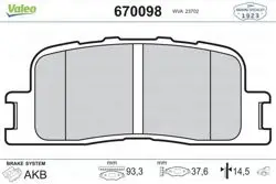 Arka Fren Balatası Camry 2.0 2,4 3,0 3,3 01-06 Lexus Es 01-06