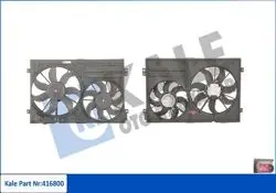 Çift Fan Motoru + Davlumbaz Komple (300 / 200W 360 / 295mm) A3 Tt Altea Altea Xl Seat Ibiza V Ibiza V