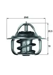 Termostat (83°) Focus 98 /-Focus II / III 03 /-Fiesta 01 /-Fusion 01-12 1,25 / 1.4 / 1.6 16V Mondeo IV 1.6 Tı Vct 07-14 Mazda II Volvo C30 06-12 S40 II V50 05-12 1.6 16V 02 -