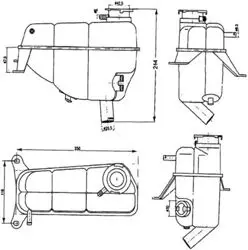 Radyatör Yedek Su Deposu W124 93-95 S124 93-96 C124 93-97 A124 93-98