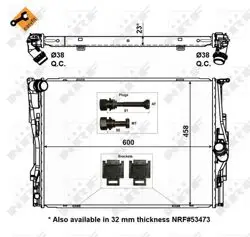Motor Su Radyatörü Oto / Manuel Tapasız BMW E81 E82 E87 E88 E90 E91 E92 E93 X1 E84 Z4 E89