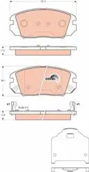 Ön Fren Balatası Hyundai Elantra 05-11 Coupe 02- Sonata 01-05 Tucson 04-08 Cerato 08-10 Magentis 01-11 Soul 08-14 Sportage 04-10