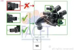 Termostat Gövdesi Komple 208 308 207 C3 III Ds3 Ep3c 3008 Partner Tepe 207 508 308 5008 C4 C4 II Ds