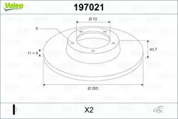 Arka Fren Aynası Düz Mazda 3 03-10 265×5