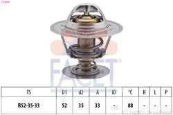 Termostat (88°) Escort Focus Mondeo Connect 1,8D / 1.8 TDCI 89 07 Transit 2,5D