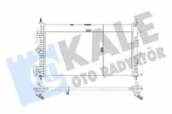 Su Radyatörü 26mm Brazing (Opel: Insignia A 1.6 / 2.0 CDTI 15<17 (Mt) [680X398x26]