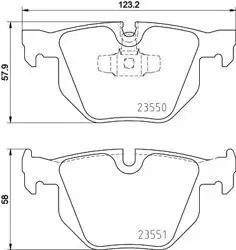 Fren Balatası Arka BMW E84-E90-E91-E92-E93 320 / 325 / 330 2006-2011