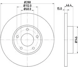 Fren Diski Audi 100 (4A2, C4) , 100 Avant (4A5, C4) , A4 (8D2, B5) , A4 Avant (8D5, B5) , A6 (4A2, C4) ,